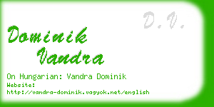 dominik vandra business card